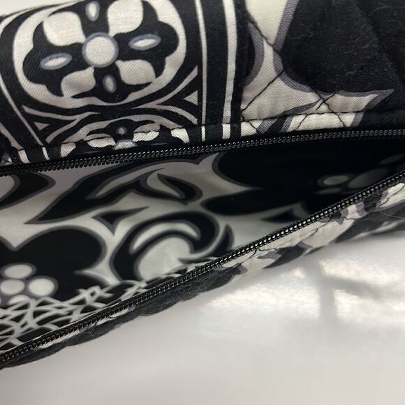 Vera Bradley Night and Day Knot Convertible Shoulder/Clutch Black/Gray/White Bag - Picture 5 of 16